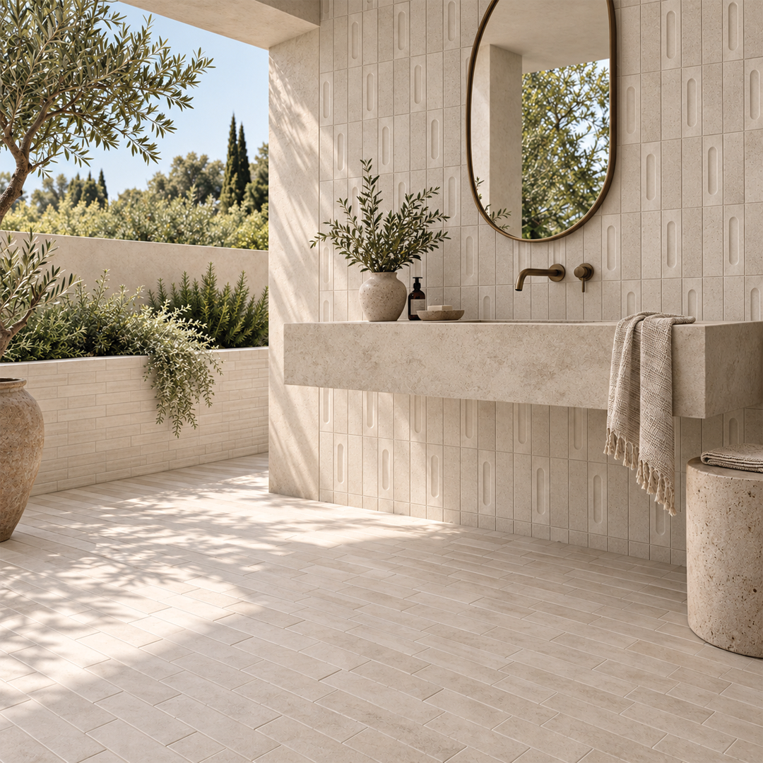 Elite Design Studio - 60x240mm EDS - Fire & Clay Bianco - Decor/Biscuit