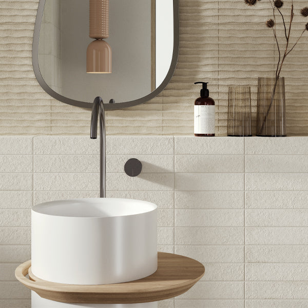 60x240mm Marca Corona - Miniature Fornace Bianco Minerale