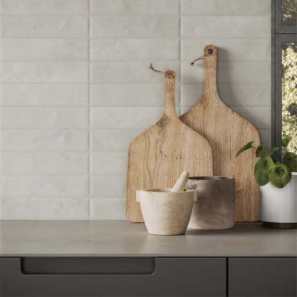 Elite Design Studio - 60x240mm Marca Corona - Miniature Cera Grigio Cenere