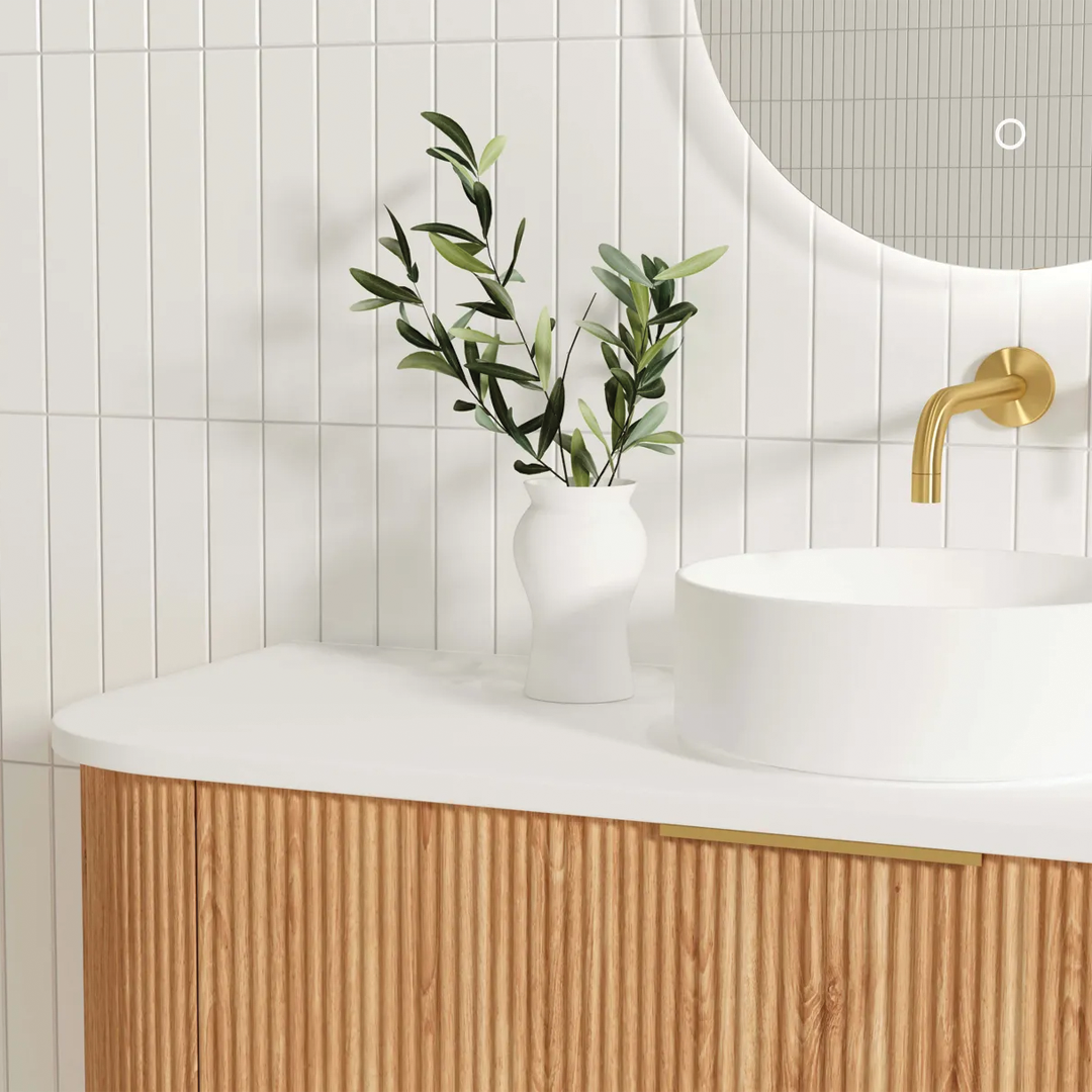 Otti - 1200wx450hx450d Bondi 1200mm Woodland Oak Fluted Wall Hung Vanity (Cabinet Only)