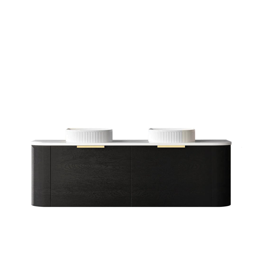 Otti - 1500wx450hx450d Bondi Oak 1500mm Black Oak Wall Hung Vanity (Cabinet Only)