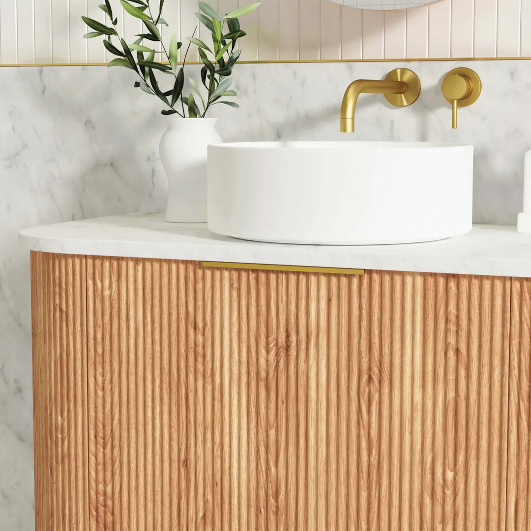 Otti - 1500wx450hx450d Bondi 1500mm Woodland Oak Fluted Wall Hung Vanity (Cabinet Only)