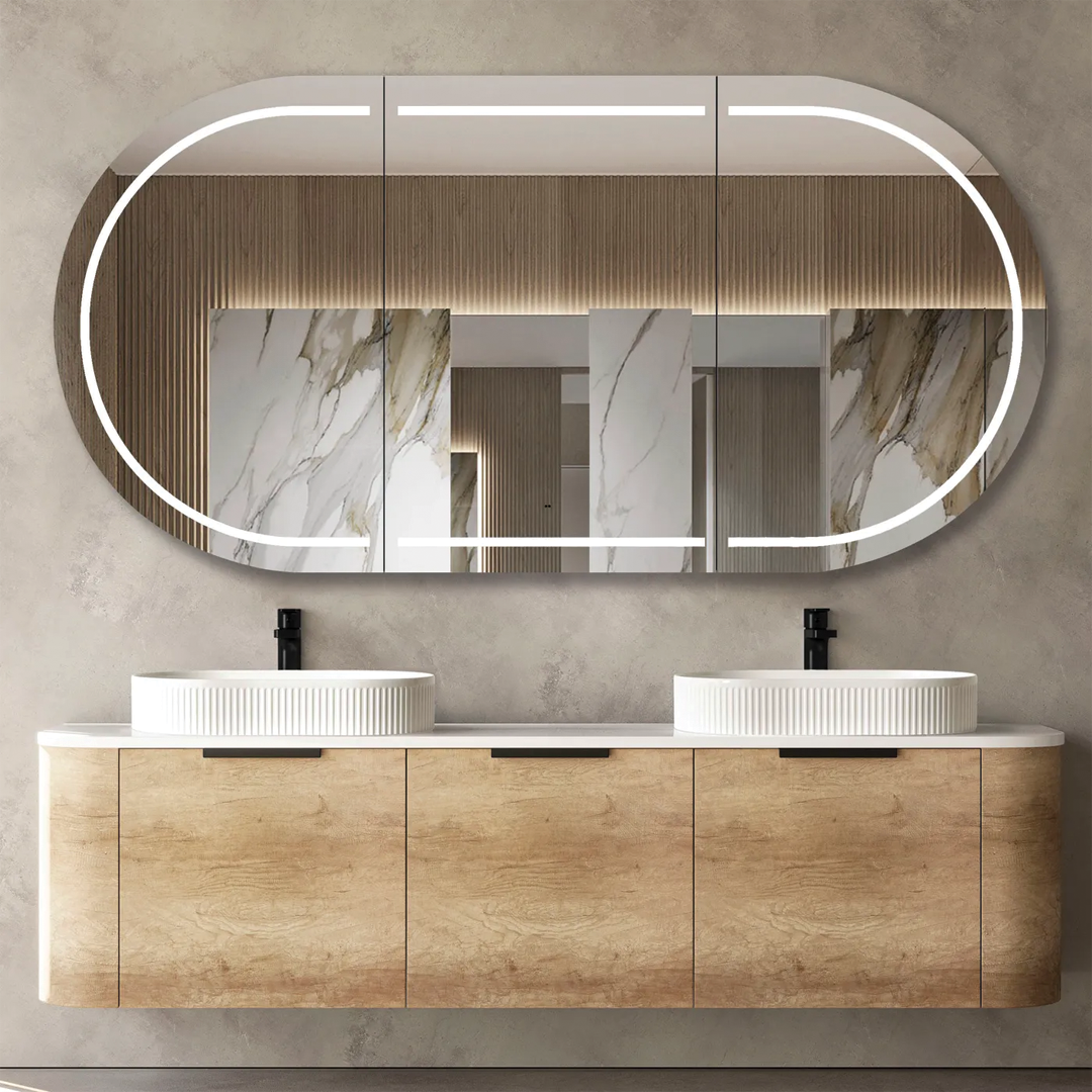 Otti - 1800wx450hx450d Bondi Oak 1800mm Natural Oak Wall Hung Vanity (Cabinet Only)