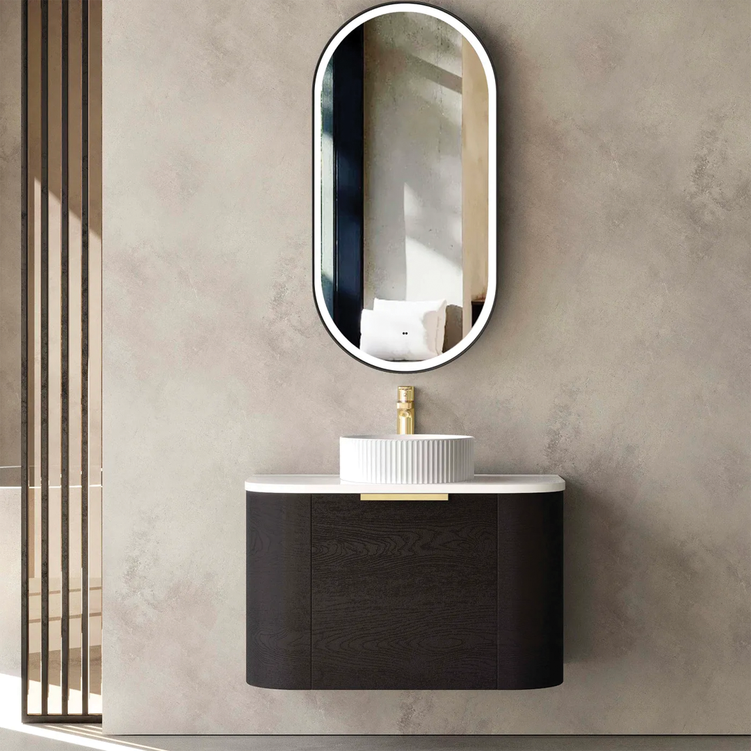 Otti - 750wx450hx450d Bondi Oak 750mm Black Oak Wall Hung Vanity (Cabinet Only)