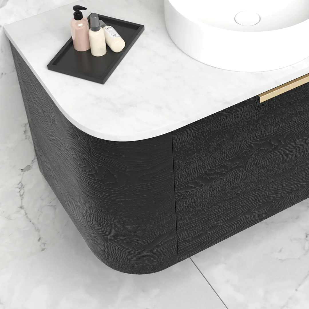 Otti - 900wx450hx450d Bondi Oak 900mm Black Oak Wall Hung Vanity (Cabinet Only)