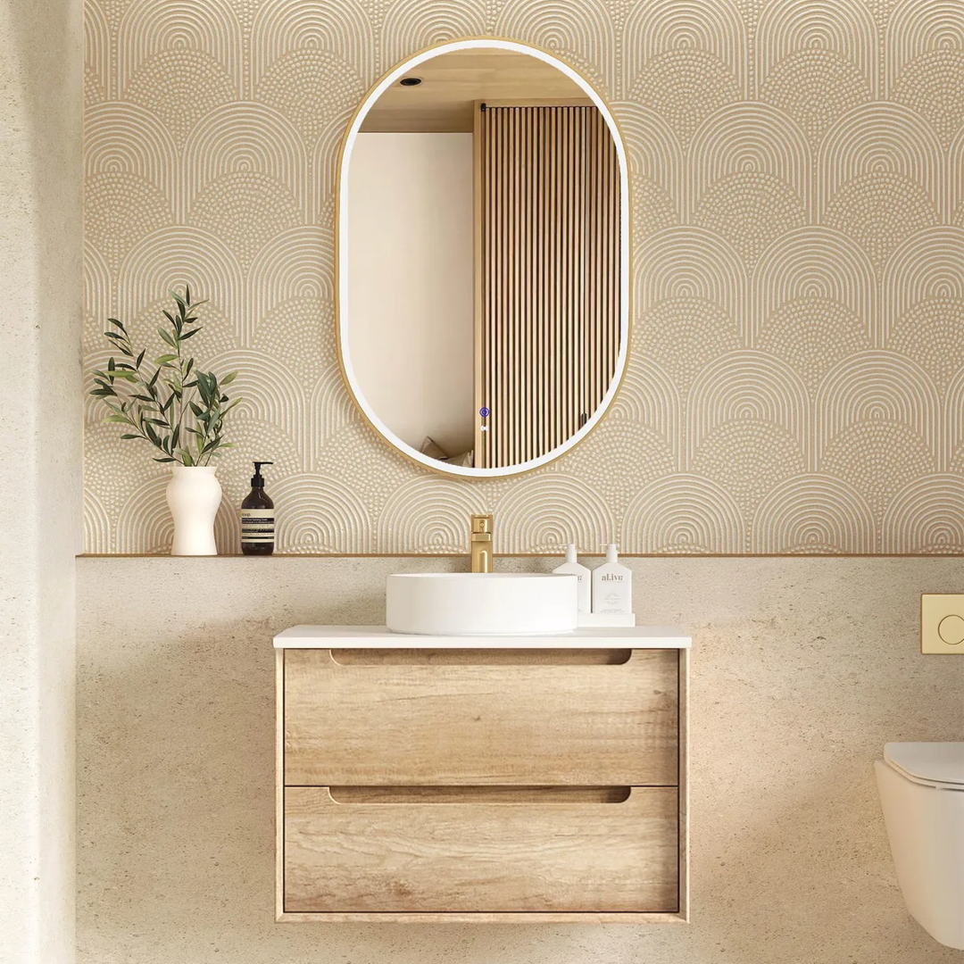 Otti - 740wx550hx460d Byron Oak 750mm Natural Oak Wall Hung Vanity (Cabinet Only)