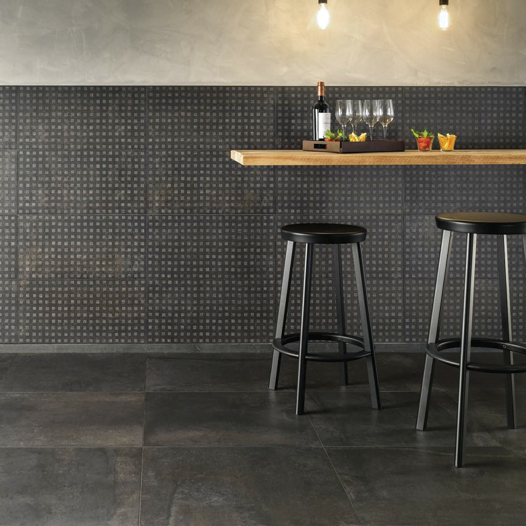 298x598mm Ceramiche Piemme - Bits & Pieces Pitch Black