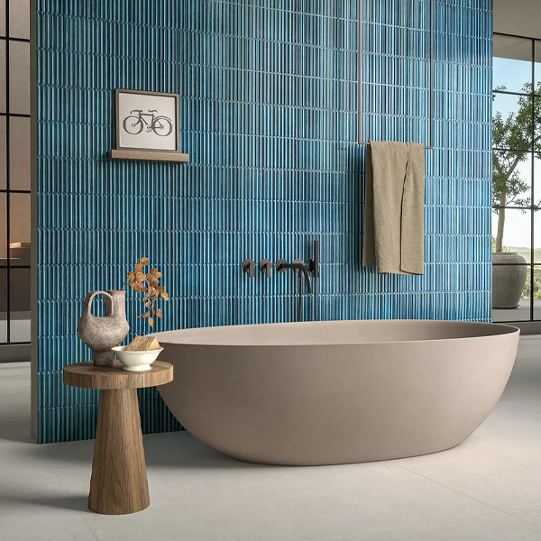 300x600mm Ceramiche Piemme - Homey Stripes Blue Gloss
