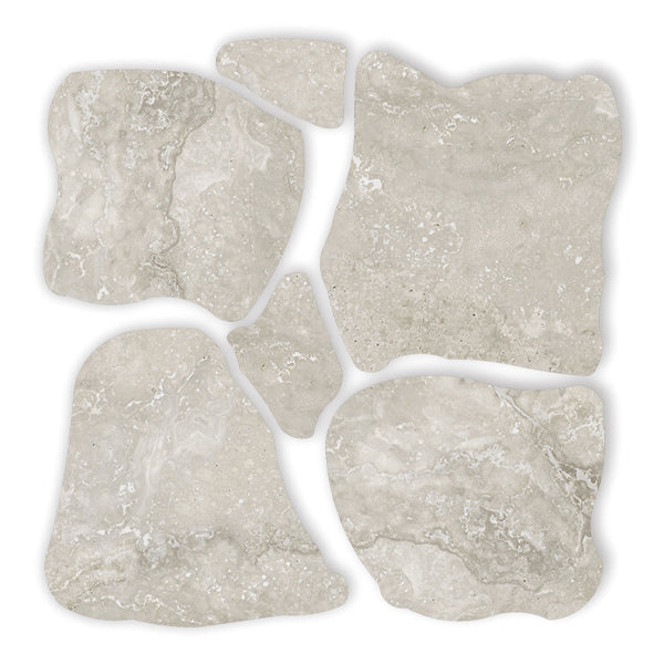 Padua - Norcia Crosscut Silver (Crazy Pave)