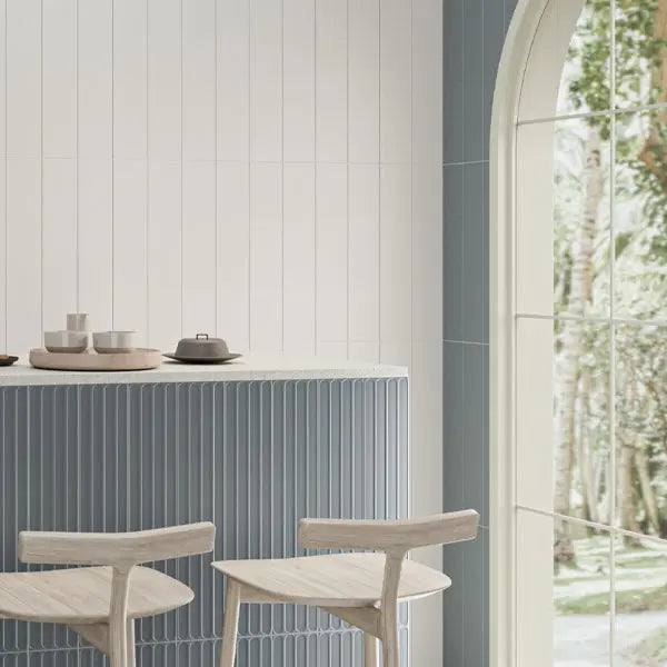 Elite Design Studio - 107x542mm DNA Tiles - Plinto Flat Blue Matt