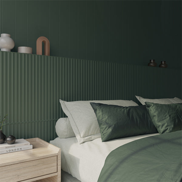 107x542mm DNA Tiles - Plinto Flat Green Gloss