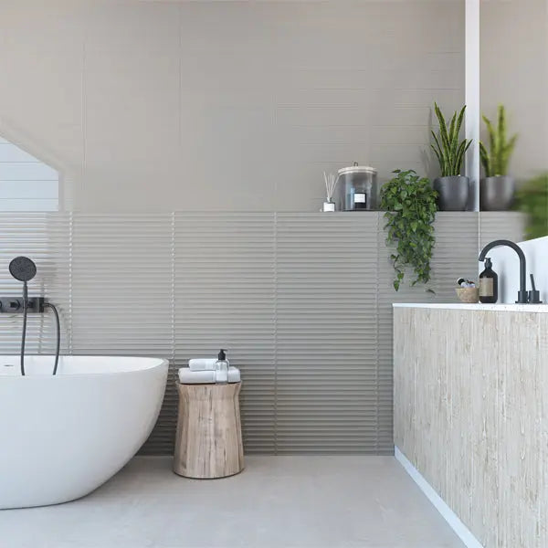 Elite Design Studio - 107x542mm DNA Tiles - Plinto Flat Grey Gloss