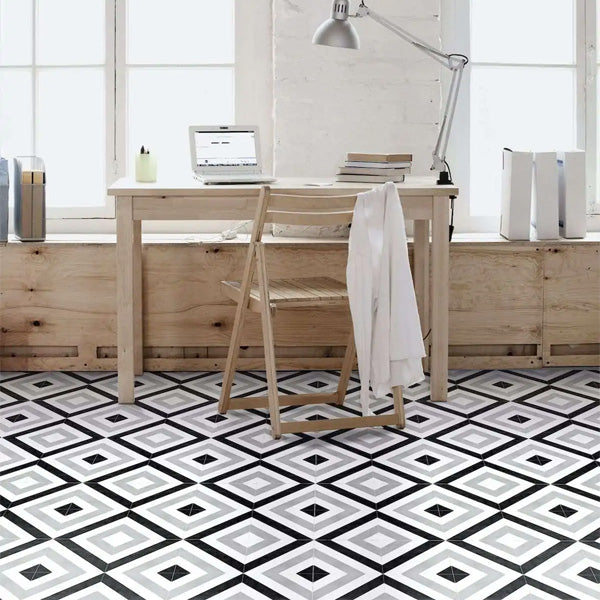 150x150mm Estudio Ceramico - Frame15 Stripes B&W