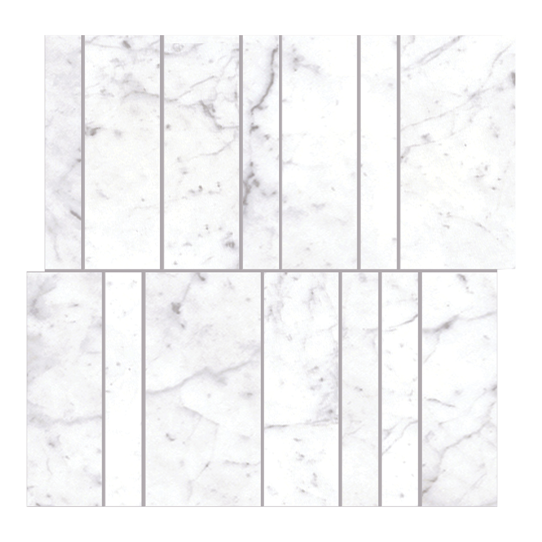 300x300mm Everstone - Euromarmo Mosaic Carrara Venatino Nova Brick
