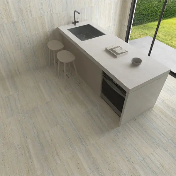 Elite Design Studio - 260x300mm Everstone - Euromarmo Travertine Silver Gold Hex