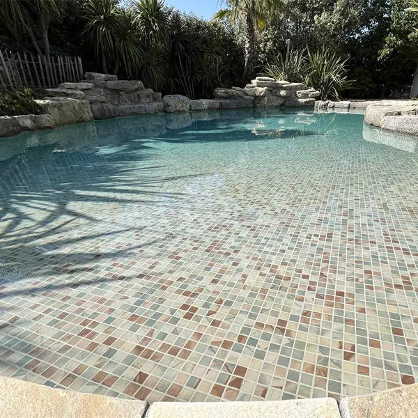 Elite Design Studio - 312x495mm Ezarri Pool Mosaic - Aquarelle Effect 25mm Safe (Anti-Slip)