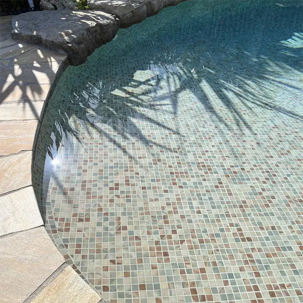 Elite Design Studio - 312x495mm Ezarri Pool Mosaic - Aquarelle Effect 25mm Safe (Anti-Slip)