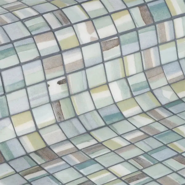Elite Design Studio - 312x495mm Ezarri Pool Mosaic - Aquarelle Pigment 25mm Safe (Anti-Slip)