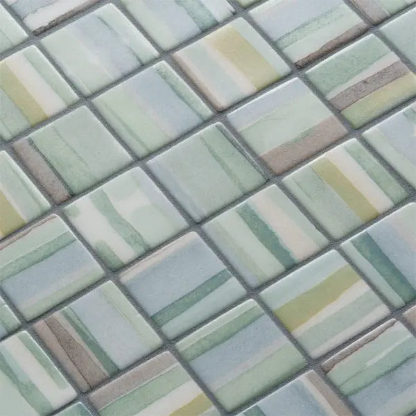 Elite Design Studio - 365x365mm Ezarri Pool Mosaic - Aquarelle Pigment 50mm Safe (Anti-Slip)