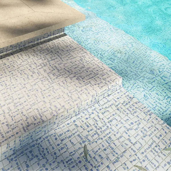 Elite Design Studio - 312x495mm Ezarri Pool Mosaic - Aquarelle Rims 25mm Safe (Anti-Slip)