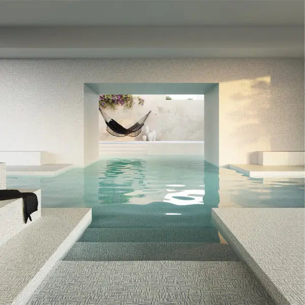 Elite Design Studio - 365x365mm Ezarri Pool Mosaic - Aquarelle Rims 50mm Safe (Anti-Slip)