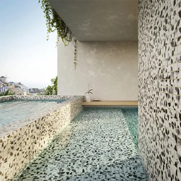 Elite Design Studio - 365x365mm Ezarri Pool Mosaic - Aquarelle Shades 50mm Safe (Anti-Slip)