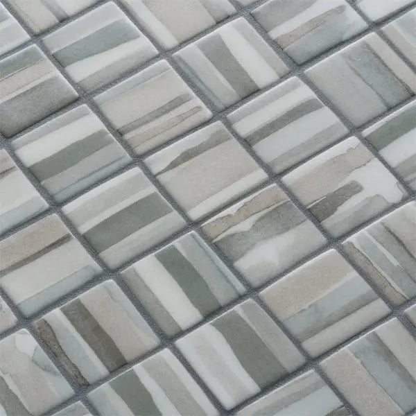 Elite Design Studio - 365x365mm Ezarri Pool Mosaic - Aquarelle Layers 50mm Safe (Anti-Slip)