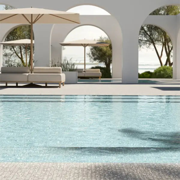 Elite Design Studio - 312x495mm Ezarri Pool Mosaic - Aquarelle Stripes 25mm Safe (Anti-Slip)