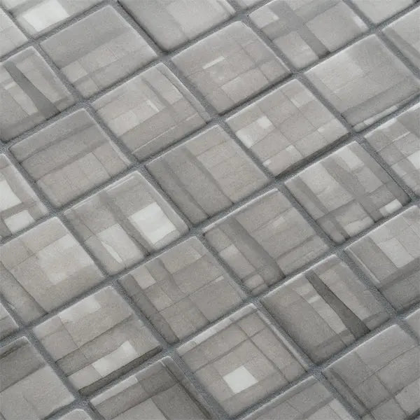 Elite Design Studio - 365x365mm Ezarri Pool Mosaic - Aquarelle Stripes 50mm Safe (Anti-Slip)