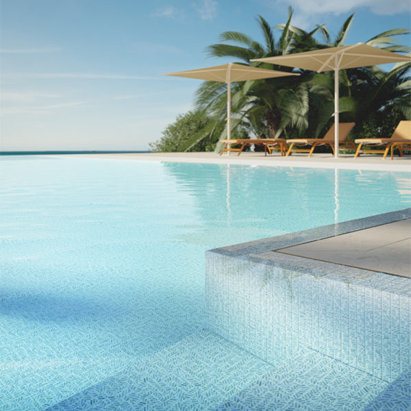 312x495mm Ezarri Pool Mosaic - Aquarelle Strokes 25mm Safe (Anti-Slip)