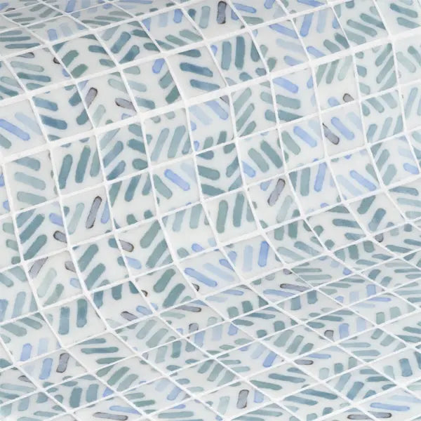 Elite Design Studio - 312x495mm Ezarri Pool Mosaic - Aquarelle Strokes 25mm Safe (Anti-Slip)