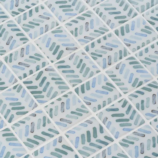 Elite Design Studio - 365x365mm Ezarri Pool Mosaic - Aquarelle Strokes 50mm Safe (Anti-Slip)