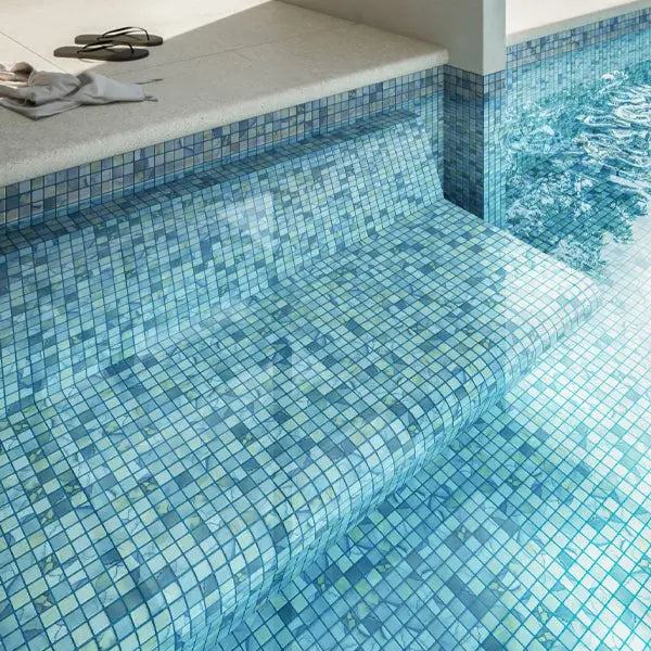 Elite Design Studio - 312x495mm Ezarri Pool Mosaic - Aquarelle Washes 25mm Safe (Anti-Slip)