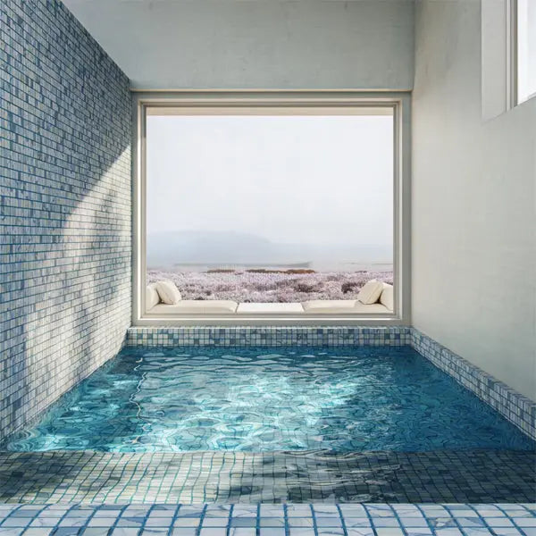 Elite Design Studio - 365x365mm Ezarri Pool Mosaic - Aquarelle Washes 50mm Safe (Anti-Slip)