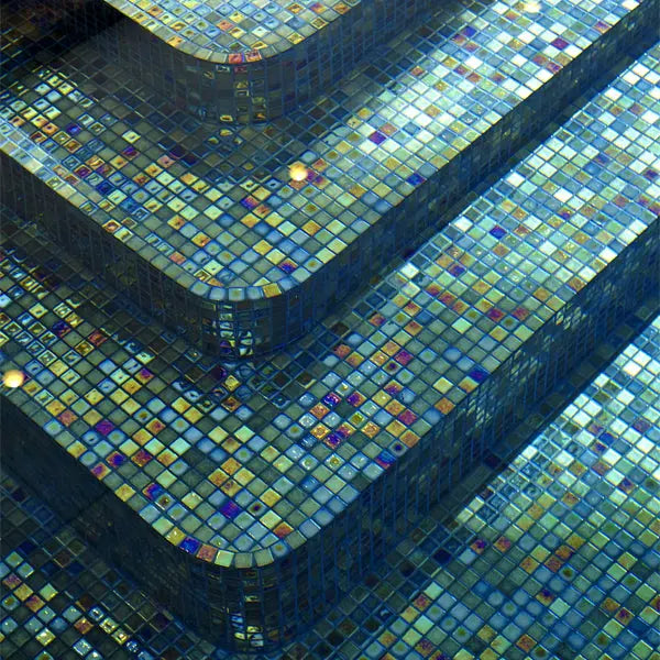 Elite Design Studio - 312x495mm Ezarri Pool Mosaic - Cocktail Alexander 25mm Gloss