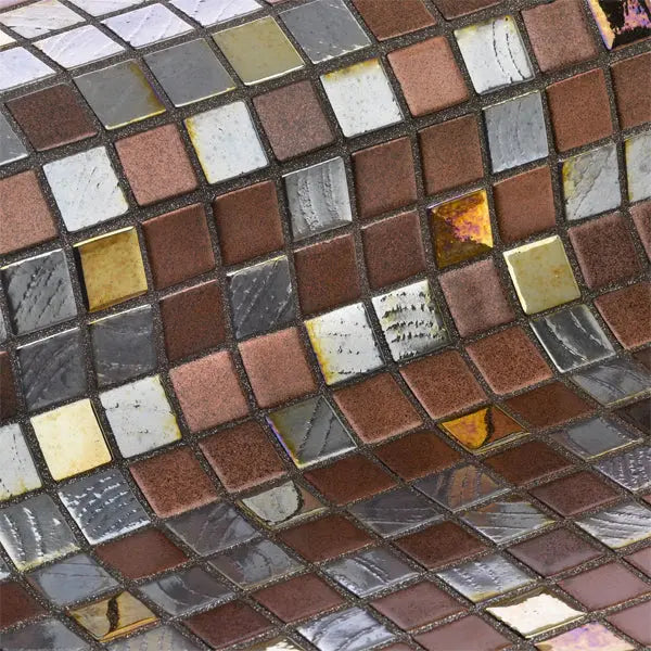 Elite Design Studio - 312x495mm Ezarri Pool Mosaic - Cocktail Bloody Mary 25mm Gloss