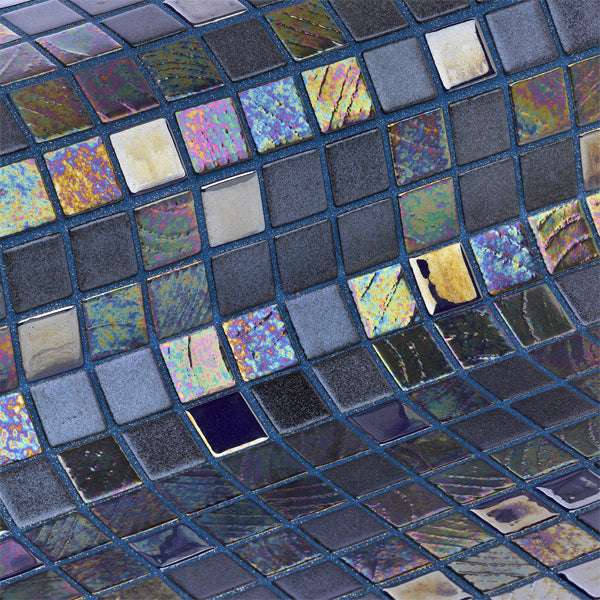 312x495mm Ezarri Pool Mosaic - Cocktail Blue Moon 25mm Gloss