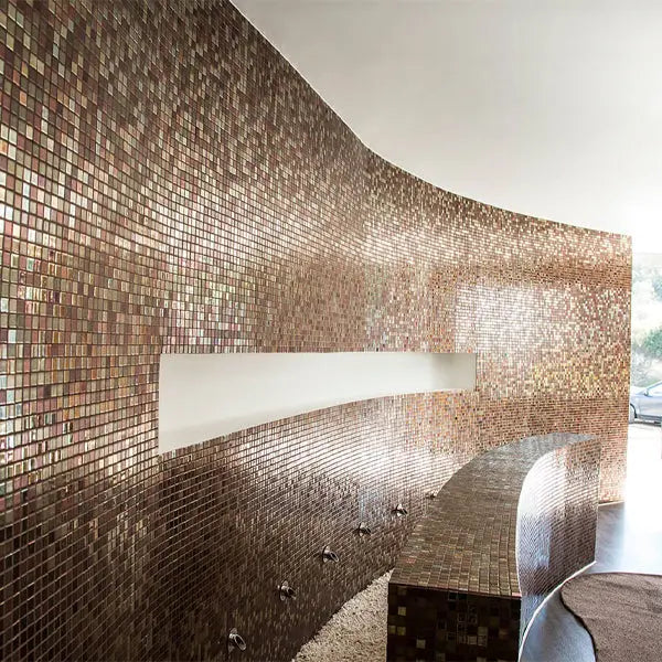 Elite Design Studio - 312x495mm Ezarri Pool Mosaic - Cocktail Cosmopolitan 25mm Gloss