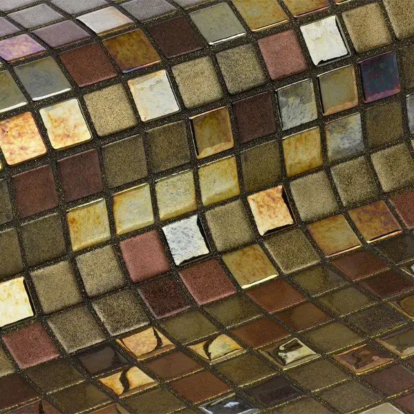 Elite Design Studio - 312x495mm Ezarri Pool Mosaic - Cocktail Cosmopolitan 25mm Gloss