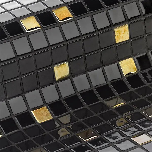Elite Design Studio - 312x495mm Ezarri Pool Mosaic - Cocktail Eclipse 25mm Gloss