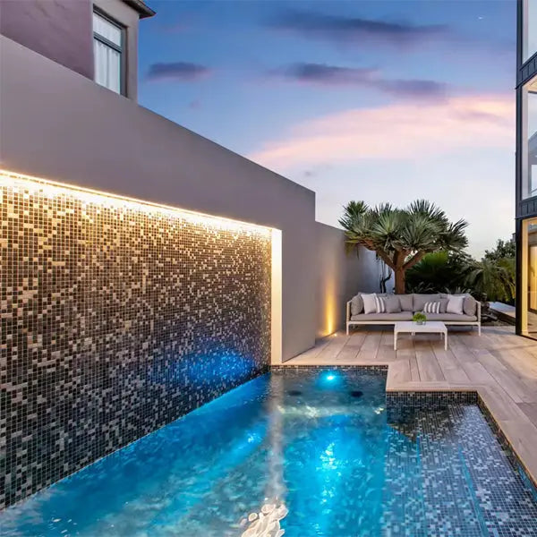 Elite Design Studio - 312x495mm Ezarri Pool Mosaic - Cocktail Gin Fiz 25mm Gloss