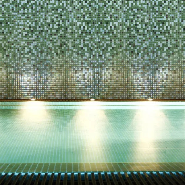 Elite Design Studio - 312x495mm Ezarri Pool Mosaic - Cocktail Grasshopper 25mm Gloss