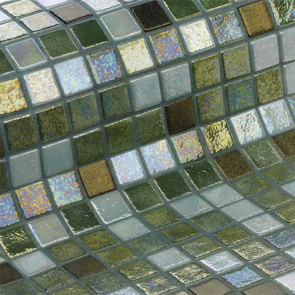 Elite Design Studio - 312x495mm Ezarri Pool Mosaic - Cocktail Grasshopper 25mm Gloss