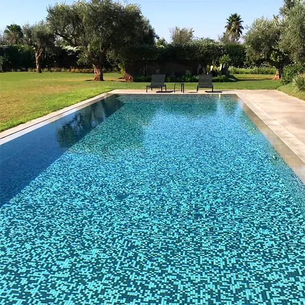 Elite Design Studio - 312x495mm Ezarri Pool Mosaic - Cocktail Manhattan 25mm Gloss