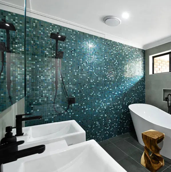 Elite Design Studio - 312x495mm Ezarri Pool Mosaic - Cocktail Tomahawk 25mm Gloss