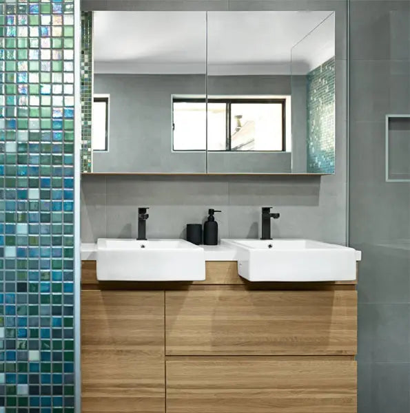 Elite Design Studio - 312x495mm Ezarri Pool Mosaic - Cocktail Tomahawk 25mm Gloss
