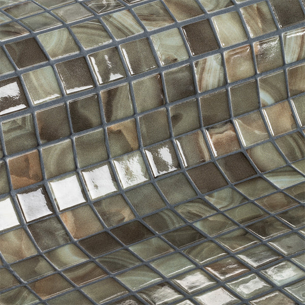 312x495mm Ezarri Pool Mosaic - Gemma Cuprite 25mm Gloss