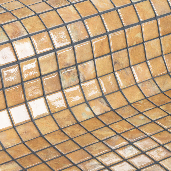 312x495mm Ezarri Pool Mosaic - Gemma Garnet 25mm Gloss