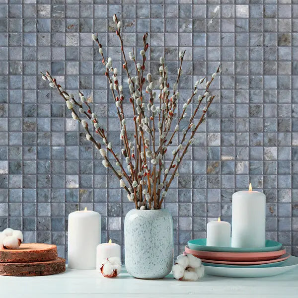 Elite Design Studio - 312x495mm Ezarri Pool Mosaic - Gemma Hamatite 25mm Gloss