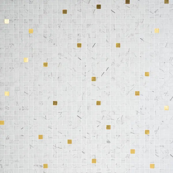 Elite Design Studio - 312x495mm Ezarri Pool Mosaic - Gold Carrara Gold 25mm Gloss